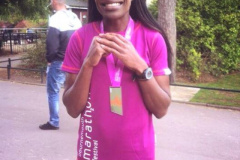 Joyce Shamedje races to 5th lady in the Bournemouth Marathon.